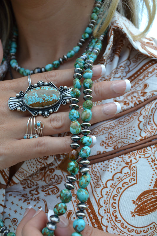 sonoran gold and sterling pearls necklace