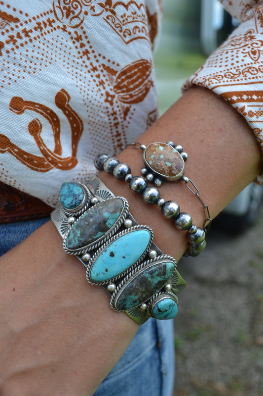 charles johnson turquoise cuff bracelet
