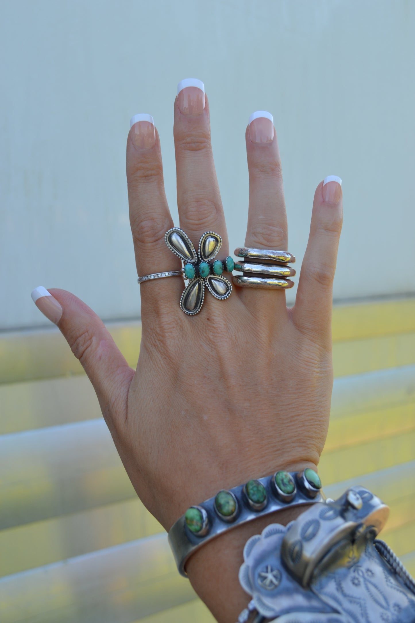 The Libelula Adjustable Ring in Turquoise