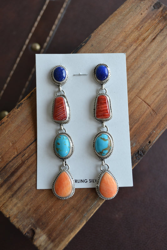 marcella james turquoise dangle earrings