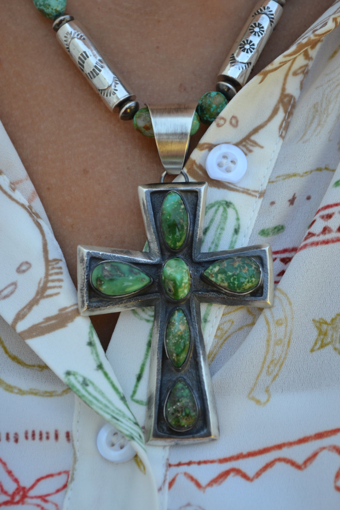 The Alma Cross Pendants (Multiple Stone Options)