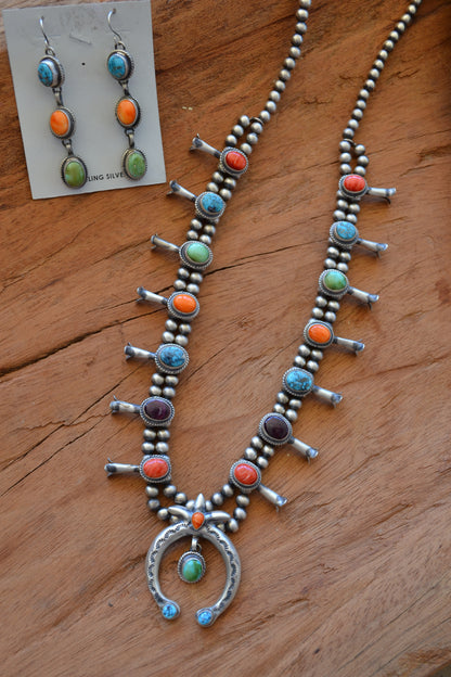 The Lonestar Multi Stone Squash Necklace Set