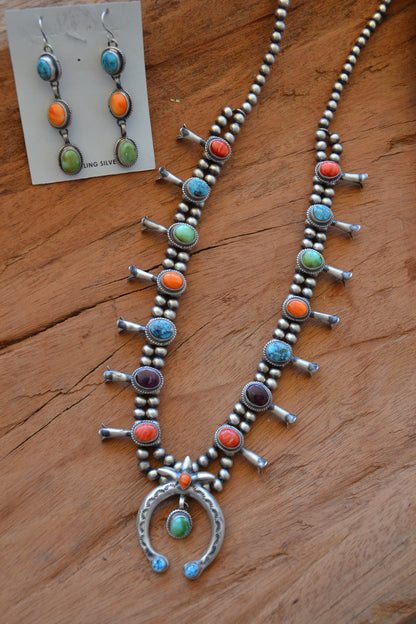 The Lonestar Multi Stone Squash Necklace Set