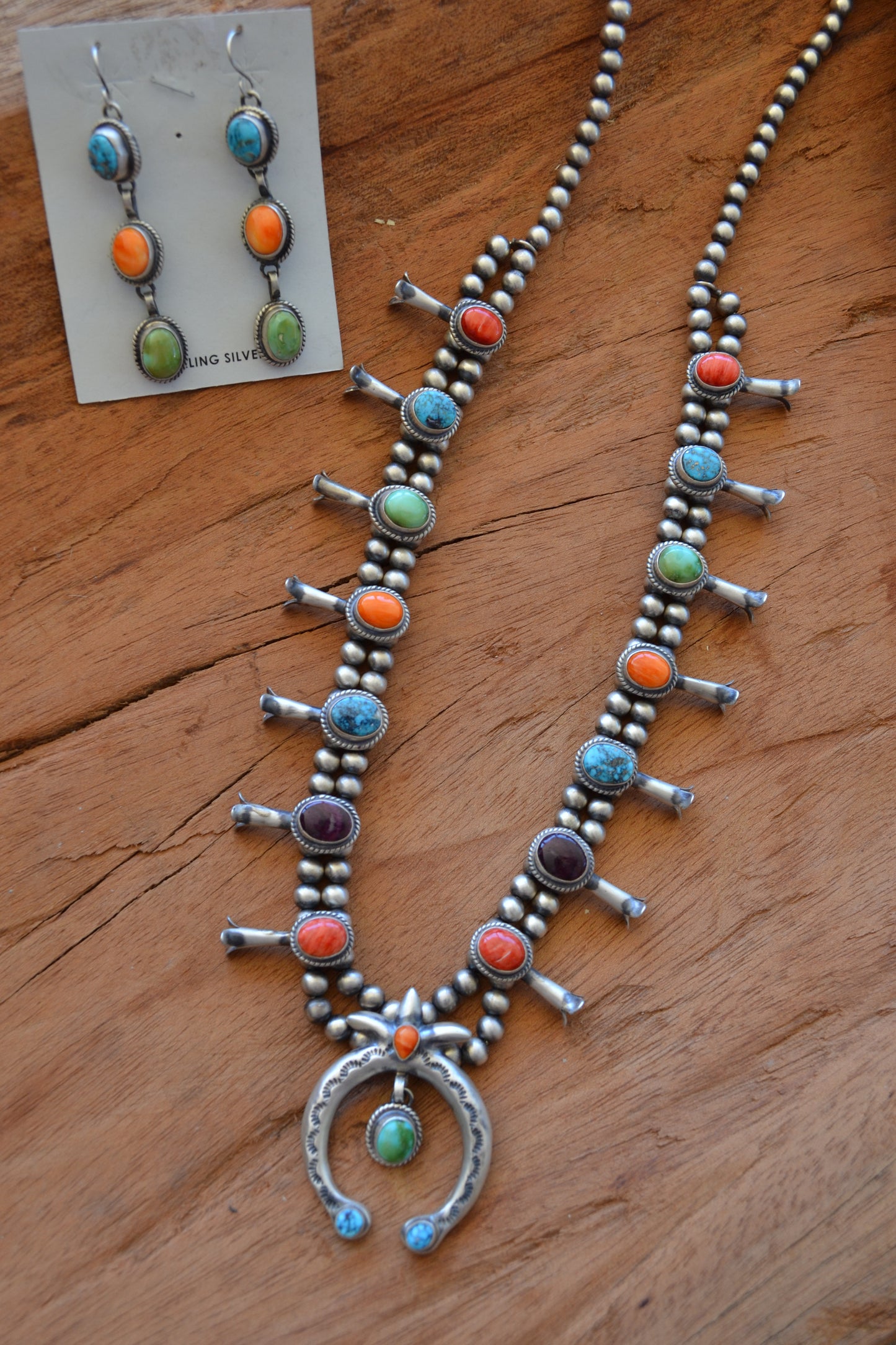 The Lonestar Multi Stone Squash Necklace Set