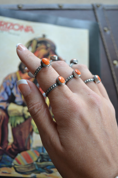 The Halsey Ring in Orange Spiny