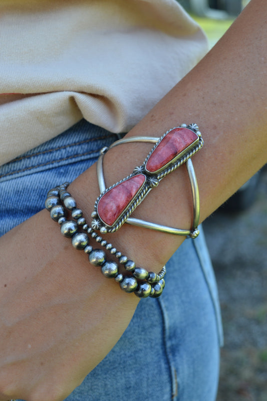 alfred martinez red spiny cuff bracelet