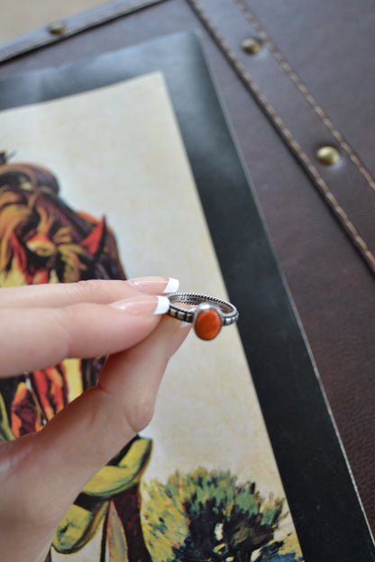 The Halsey Ring in Orange Spiny