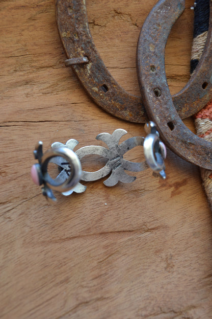 The Lena Pink Conch and Turquoise Cuff