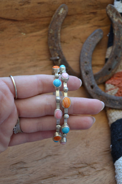 The Marshall Multi Stone Bangle