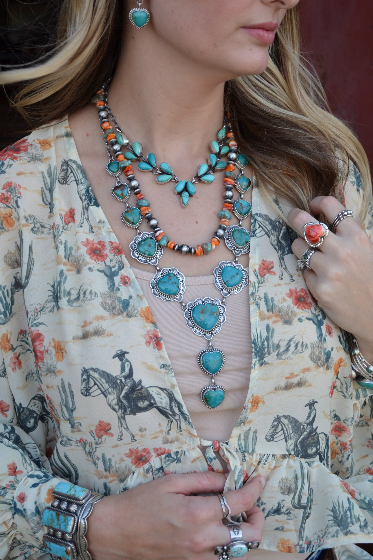The Rio Heart Lariat Set