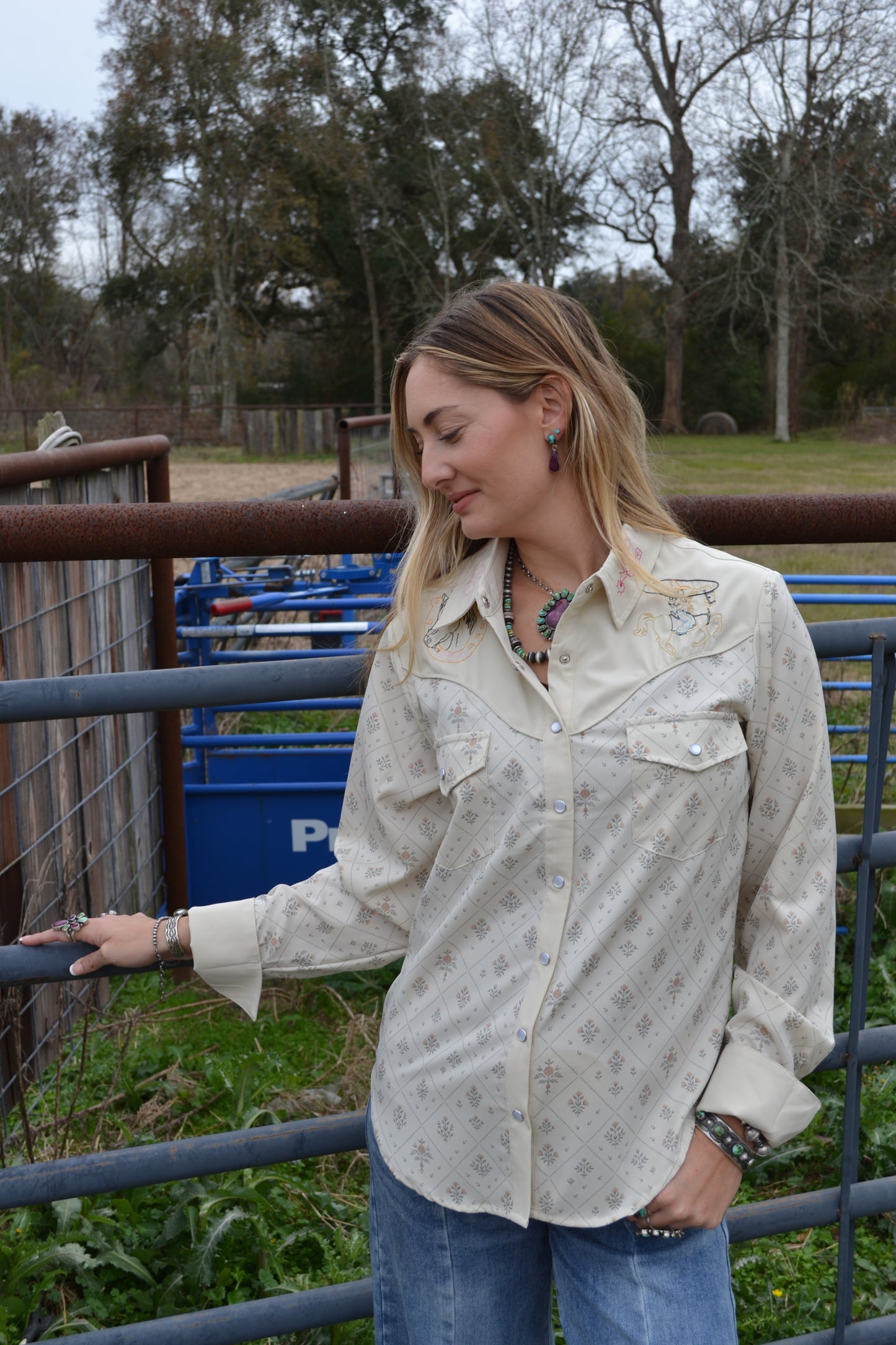 The Wyatt Embroidered Button Up