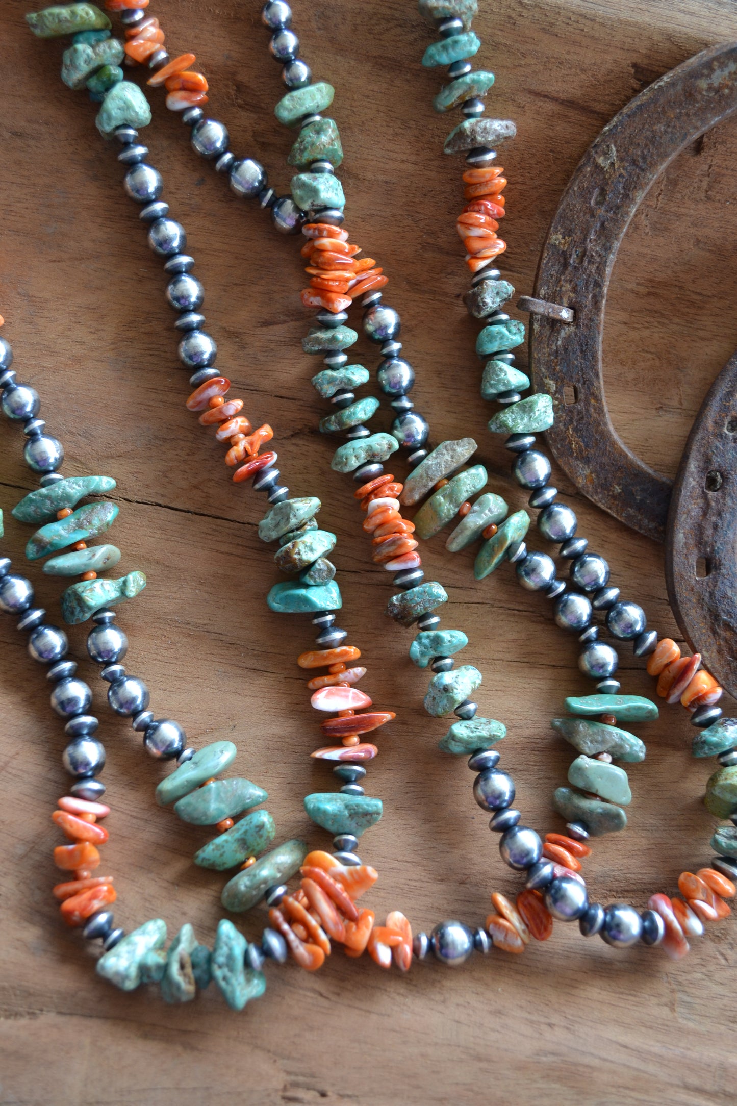 The Lamesa 10mm Orange Spiny Pearls