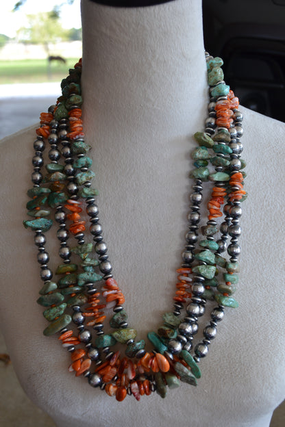 The Lamesa 10mm Orange Spiny Pearls