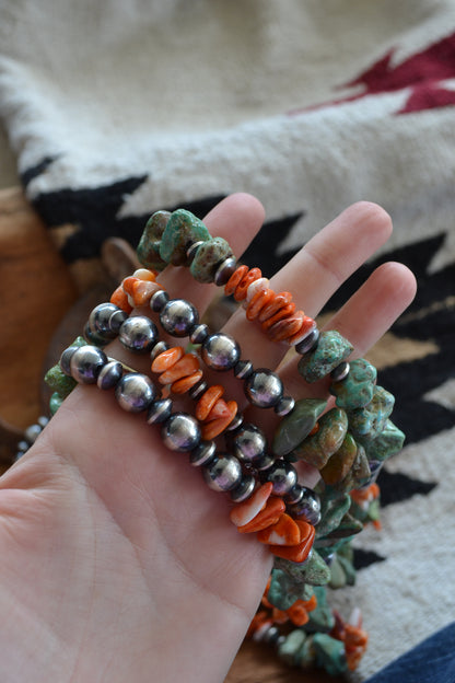 The Lamesa 10mm Orange Spiny Pearls