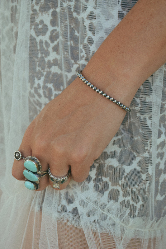 4mm sterling pearl bracelet