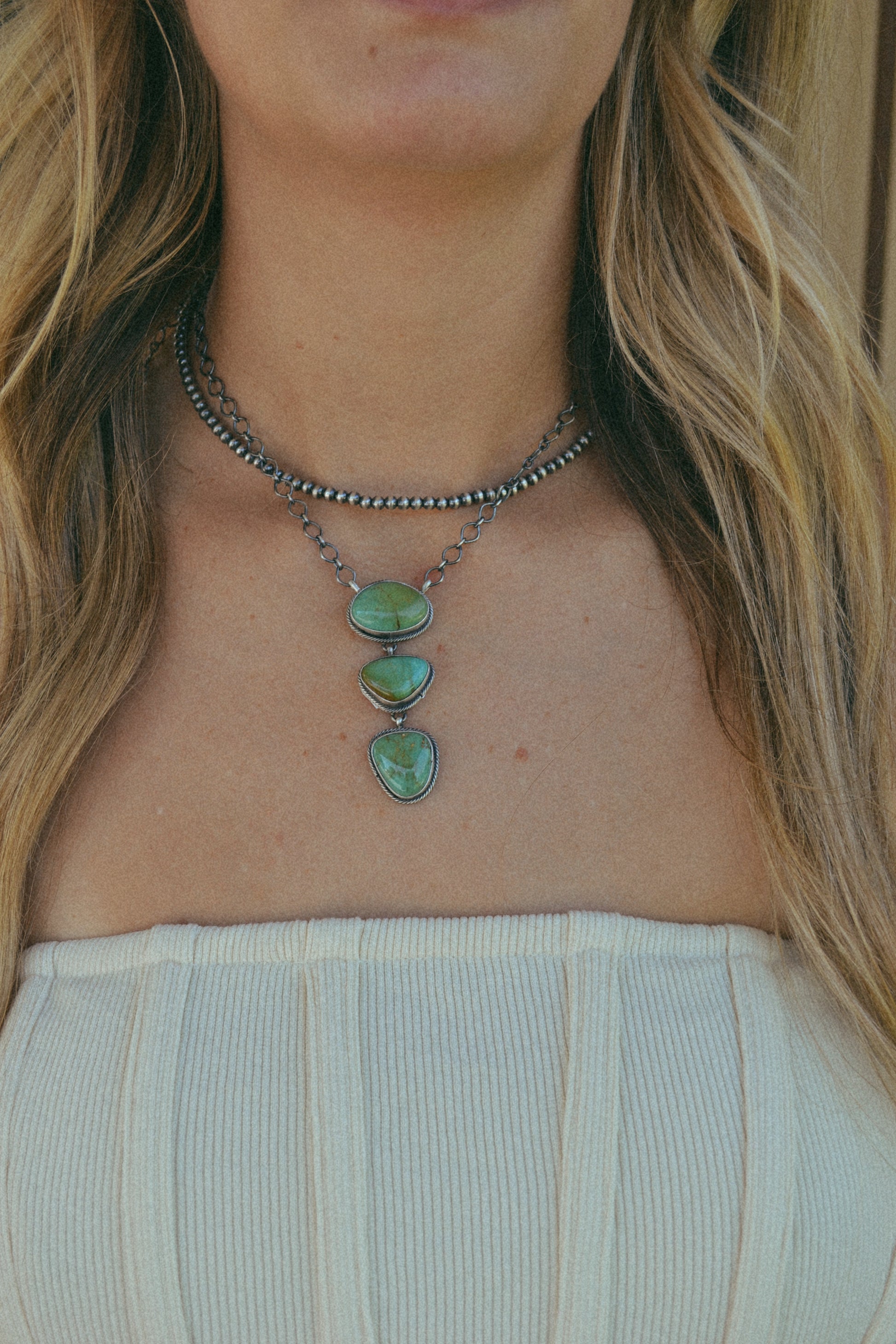 Scott skeets royston turquoise lariat necklace 