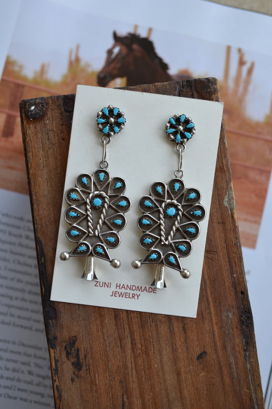tricia leekity turquoise dangle earrings