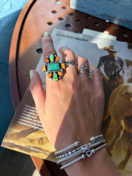 MARKET FIND #28 - BERNYSE CHAVEZ MULTI STONE RING SIZE 9