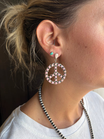 MARKET FIND #9 - A SPENCER PINK CONCH PEACE SIGN EARRINGS