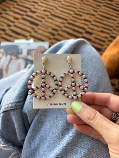 MARKET FIND #9 - A SPENCER PINK CONCH PEACE SIGN EARRINGS