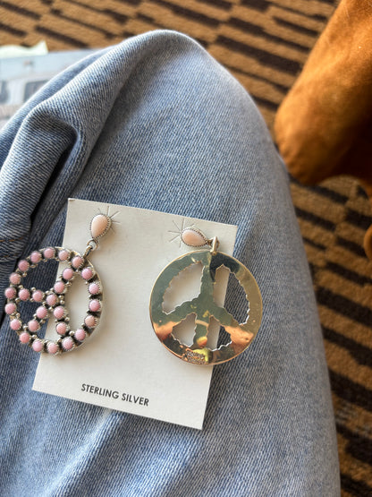 MARKET FIND #9 - A SPENCER PINK CONCH PEACE SIGN EARRINGS