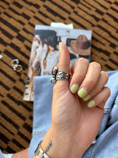 MARKET FIND #48 - PURPLE SPINY/SONORAN BERNYSE CHAVEZ SIZE 7 RING