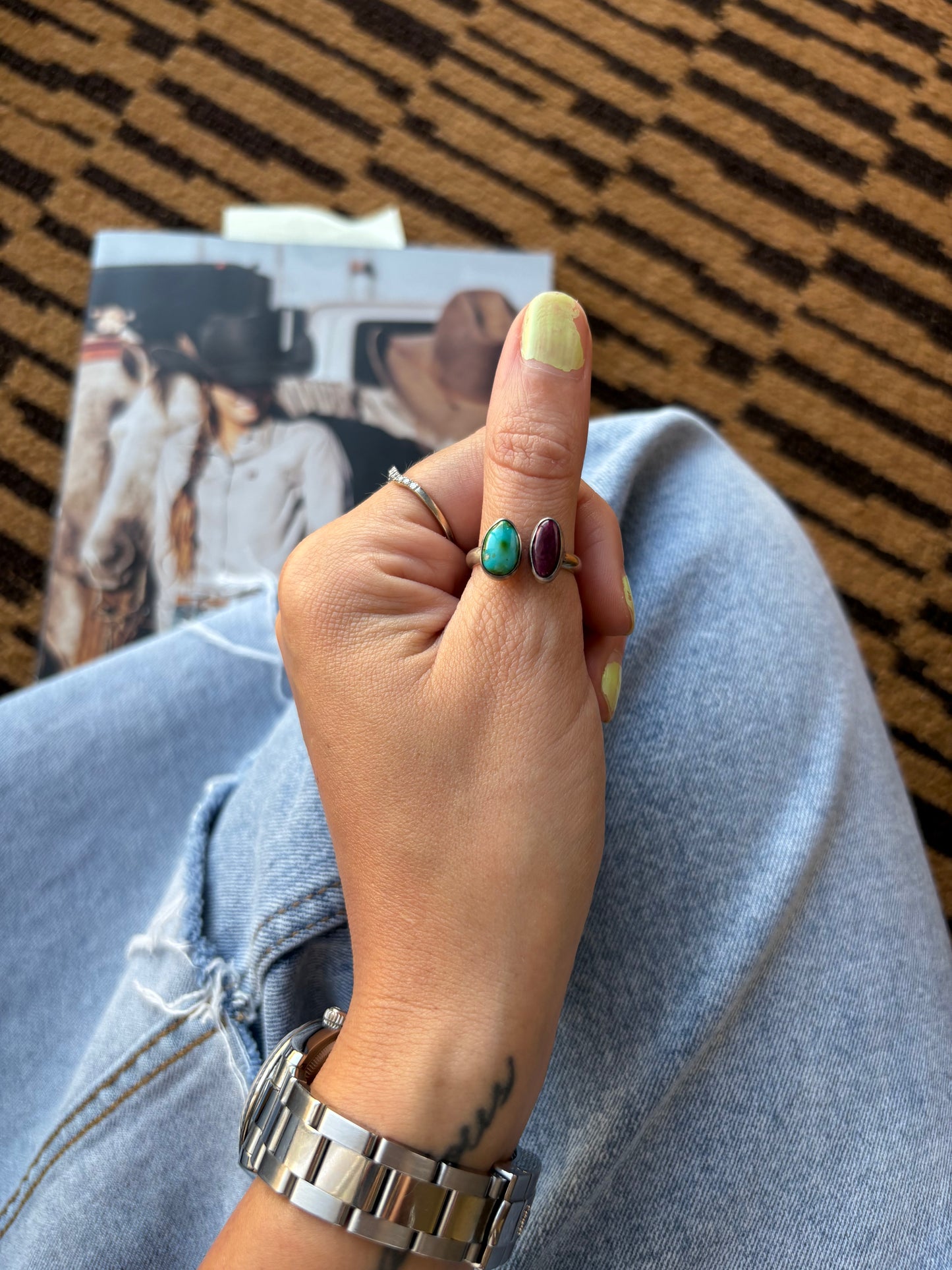 MARKET FIND #50 - LORETTA DELGARITO PURPLE SPINY/SONORAN ADJ RING