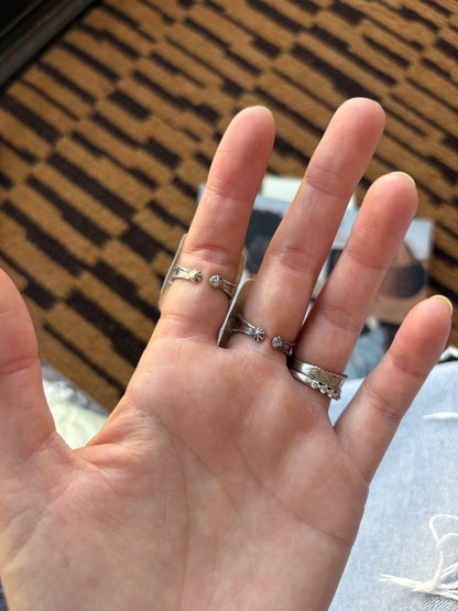 MARKET FIND #36 - JACQUELINE SILVER ADJ SQUARE RINGS